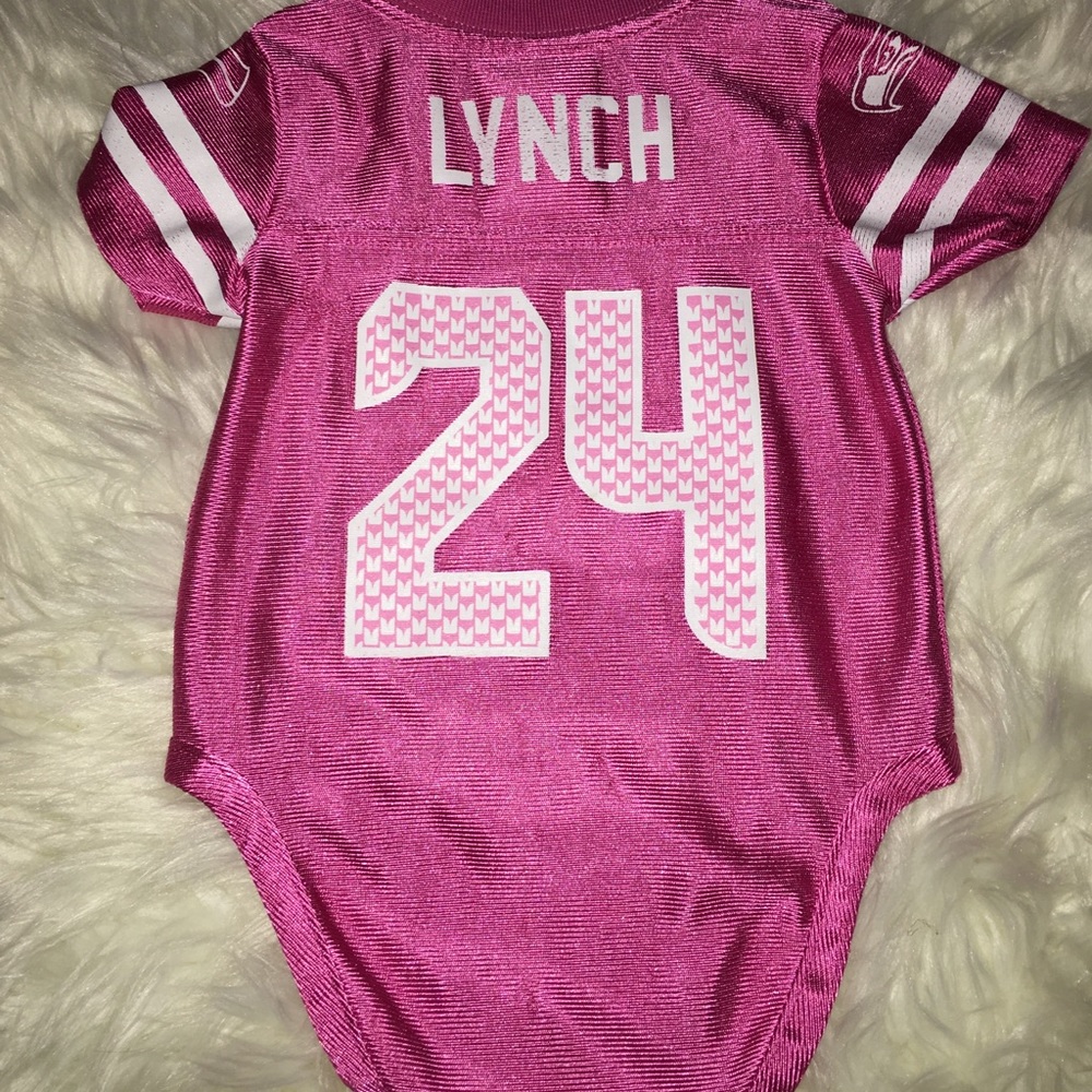 Baby Girl Seahawks Jersey Onesie “Lynch” 0-3mo